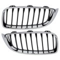 Front Grilles For Bmw 430i And Xdrive 2017 To 2020 Driver Passenger Pair Chrome Shell With Painted Black Insert Rb07010046 