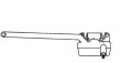 Casement Window Operator Left Hand Sill Mount Single Arm White 9-1 2 