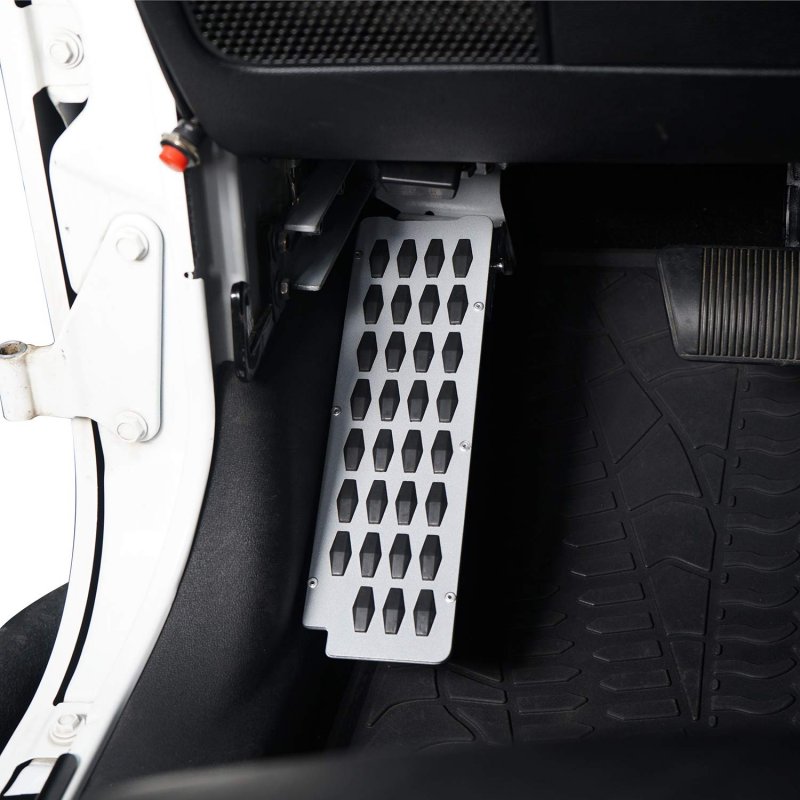 Dead Pedal Kick Panel For Jeep Wrangler 2007 2018 Jk Jku Driver Side Foot Rest Made Of Rust Resistant Alloy Steel No Drill
