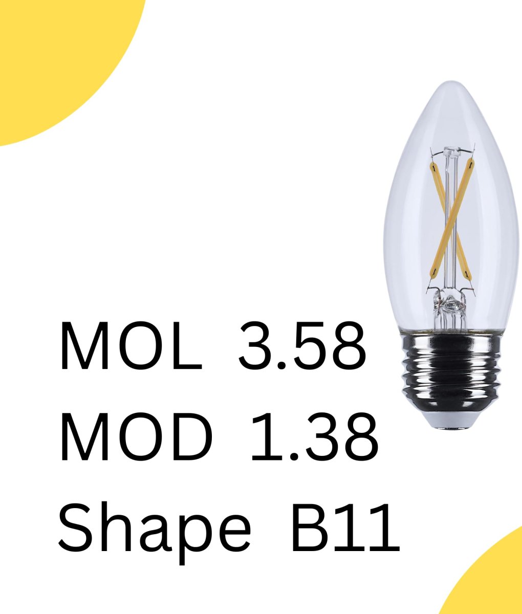 B11 Led Light Bulb 3500k Neutral White 500 Lumens E26 Medium Base 92 Cri Dimmable Wet Rated Ip65 Enclosed Fixture 120v S12503
