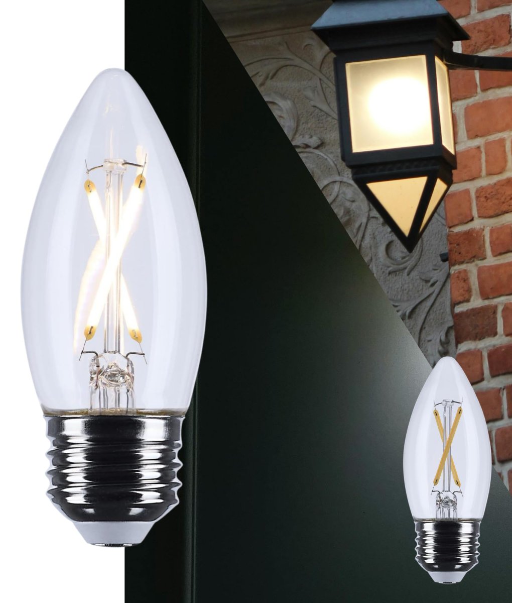 B11 Led Light Bulb 3500k Neutral White 500 Lumens E26 Medium Base 92 Cri Dimmable Wet Rated Ip65 Enclosed Fixture 120v S12503