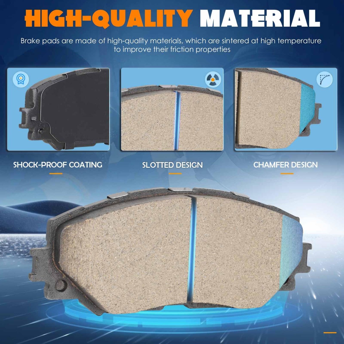 8pcs Front And Rear Ceramic Brake Pads For Toyota Rav4 2006 2012 Le 2013 2018 Lexus Hs250h 2010