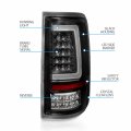 Amerilite For 2004-2008 Ford F150 Styleside Full Led Black C-type Tube Tail Lights Pair Driver And Passenger Side