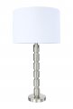Creative Co-op Faceted Metal Stacked Column Design Table Lamp 28 75 Inch Brushed Nickel 