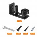 Uxcell Barn Door Floor Guide 2pcs Carbon Steel Sliding Hardware Adjustable Roller 8 Assemble Setup Options Flush Design Bottom