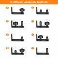 Uxcell Barn Door Floor Guide 2pcs Carbon Steel Sliding Hardware Adjustable Roller 8 Assemble Setup Options Flush Design Bottom
