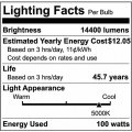 Satco 66192 Led Ufo Highbay 100w 5000k 65-782r1 Indoor Round High Low Bay Fixture