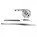 360 Degree Bevel Protractor Carbon Steel Angle Finder Measuring Ruler Universal With Magnifying Glass For Machining