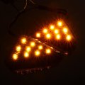 2x Motorcycle 12v Euro Triangle Flush Mount Turn Signal Smoke Amber Led Light Ap Lamp Kit Indic 