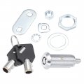 Uxcell Tubular Cam Lock 1-1 2 Cylinder Length Chrome Finish Keyed Different 2pcs
