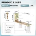 Adjustable Sliding Gate Guide Roller Kit With L Rear Post Brackets 1 26 In Diameter Nylon Rollers For Barn And Patio Doors
