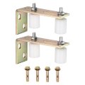 4 Set Slide Gate Guide Roller 1 57 L-rear Post Bracket Nylons Adjustable Sliding Hardware Roller Kit For Grates Barn Rolling 