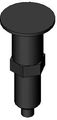 M10 X 0 17mm End Force 12 5 Newtons Stain Steel Metric W Black Plastic Knob Non-locking Type Shoulder Index Plunger 1 Each 