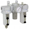 Pneumaticplus Sau400-n04g-mep Compressed Air Filter Regulator Lubricator Combo 1 2 Npt Metal Bowl Manual Drain Bracket Gauge 