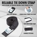 Cartman 1 X 15 Lashing Straps With Adjustable Cam Buckle Cargo Tie Down Protective Pad 4 Pack Black