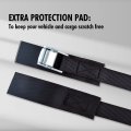 Cartman 1 X 15 Lashing Straps With Adjustable Cam Buckle Cargo Tie Down Protective Pad 4 Pack Black