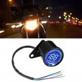 Qiilu Universal Motorcycle Led Digital Speedometer Tachometer Speed Gauge Oil Level Meter Black