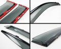 Premium Vip Jdm Clip-on Type Smoke Tinted Window Visor With Black Trim Compatible 2014-2021 Infiniti Q50