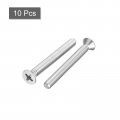 Uxcell 1 4-20x2-1 4 Flat Head Machine Screws Phillips 304 Stainless Steel Bolts 10pcs