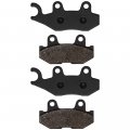Niche Rear Left Brake Pad Set For Yamaha 1xd-25806-00-00 Semi-metallic 2 Pack