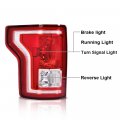 G-plus Tail Light Compatible With Ford F150 2015 2016 2017 Left Driver Side Taillamps Brakelights W Bulb Halogen Red Lens