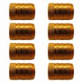8x Aluminum Tire Valve Stem Caps Compatible With Most Cars Trucks Motorcycles Suvs Bikes Gold