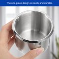 2 Pcs01 Stainless Steel Drop-in Cup 28 X 3 2 Drink Can Holder Poker Table Insert For Sofa Boat Car Marine Silver