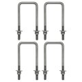Square U Bolt And Hardware For Boat Trailer Galvanized Steel 1 2 Diameter X 3-1 16 7-5 3x3 Beam 4 Pack 