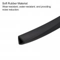 Uxcell U Channel Edge Trim 11 5ft Length Rubber Guard Seal Strip Protector Flat Fit For 9 5-10mm 16 W X 15 32 H Black