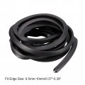 Uxcell U Channel Edge Trim 11 5ft Length Rubber Guard Seal Strip Protector Flat Fit For 9 5-10mm 16 W X 15 32 H Black