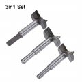 Uxcell Forstner Wood Boring Drill Bits 35mm 38mm 40mm Dia Hole Saw Carbide Alloy Steel Tip Round Shank Cutting For Hinge