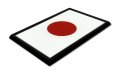 Japan Flag Black Metal Car Emblem