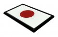 Japan Flag Black Metal Car Emblem