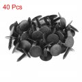 X Autohaux 40pcs 6mm Hole Dia Plastic Bolt Rivets Fastener Door Trim Panel Clips Black Ford For Bmw