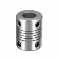 10mm To Stainless Steel Shaft Coupling Flexible Coupler Motor Connector Joint L25xd20 Silver 