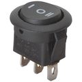 Spdt Automotive Round Rocker Switch Center Off 12vdc 20a Black Plastic Panel Mount 43321-849 