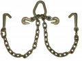 Secure Tow Vcfj-2l N711-8mj V Chain G70 Transport With Mini J Hooks 24 In Legs For Wrecker Rollback Car Hauler Carrier 