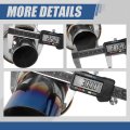 Universal 2 25 Inches Straight-through Muffler With Double Walled Slant Burnt Diagonal Cut Tip Stainless Steel
