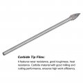 Uxcell Carbide Burrs Rotary Files Double Cut Tree With Pointed Nose Tungsten Tip 10mm Cutting Head 6mm Shank 150mm 6-inch