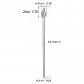 Uxcell Carbide Burrs Rotary Files Double Cut Tree With Pointed Nose Tungsten Tip 10mm Cutting Head 6mm Shank 150mm 6-inch