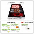 Acanii Black Housing Led Tail Lights Brake Lamps Pair Left Right Replacement For 1999-2005 Volkswagen Jetta Mk4 Bora