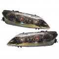 Halogen Headlights Assembly Fit For 2006 2007 2008 Mazda 6 Driver And Passenger Side Left Right Headlamp Black Housing 