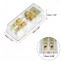 X Autohaux 4 Gauge In 8 Out With Agu Fuse 60a Holder 2 Way Stereo Amp Power Ground Distribution Block For Car Audio Splitter