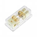 X Autohaux 4 Gauge In 8 Out With Agu Fuse 60a Holder 2 Way Stereo Amp Power Ground Distribution Block For Car Audio Splitter