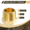 10pcs Brass Pipe Fitting 4 Od X 2 Npt Male Compression Tube Union Connector Straight Coupling Adapter Fit 1