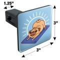 Downward Facing Dog Pug Doing Yoga Tow Trailer Hitch Cover Plug Insert