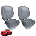 4-piece Seat Cover Gray Driver Passenger Top Bottom Cloth Replacement For R Am 1500 2500 3500 2013 2014 2015 2016 2017 2018 