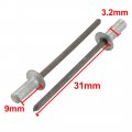 Uxcell 3 2mmx9mm Aluminum Countersunk Head Closed End Blind Rivets Fastener 100pcs