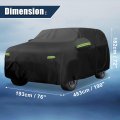 Uxcell Waterproof Car Cover For Toyota 4runner 2002-2023 210d Oxford Cloth Outdoor Full All Weather Windproof Sun Rain