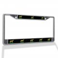 Fastasticdeals Metal Insert License Plate Frame Palomino Horse Weatherproof Car Accessories Chrome 2 Holes Solid 
